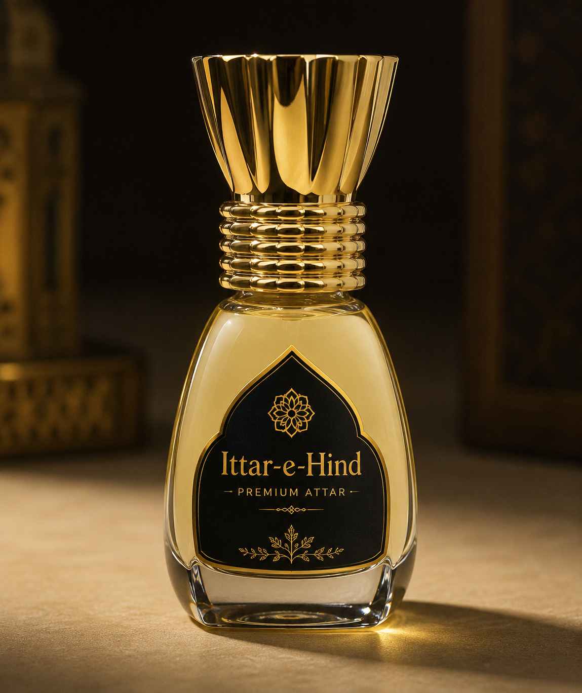 Ittar-e-Hind premium attar back label detailing the collaboration and craft